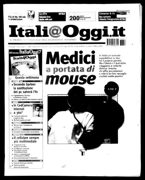 Italia oggi : quotidiano di economia finanza e politica